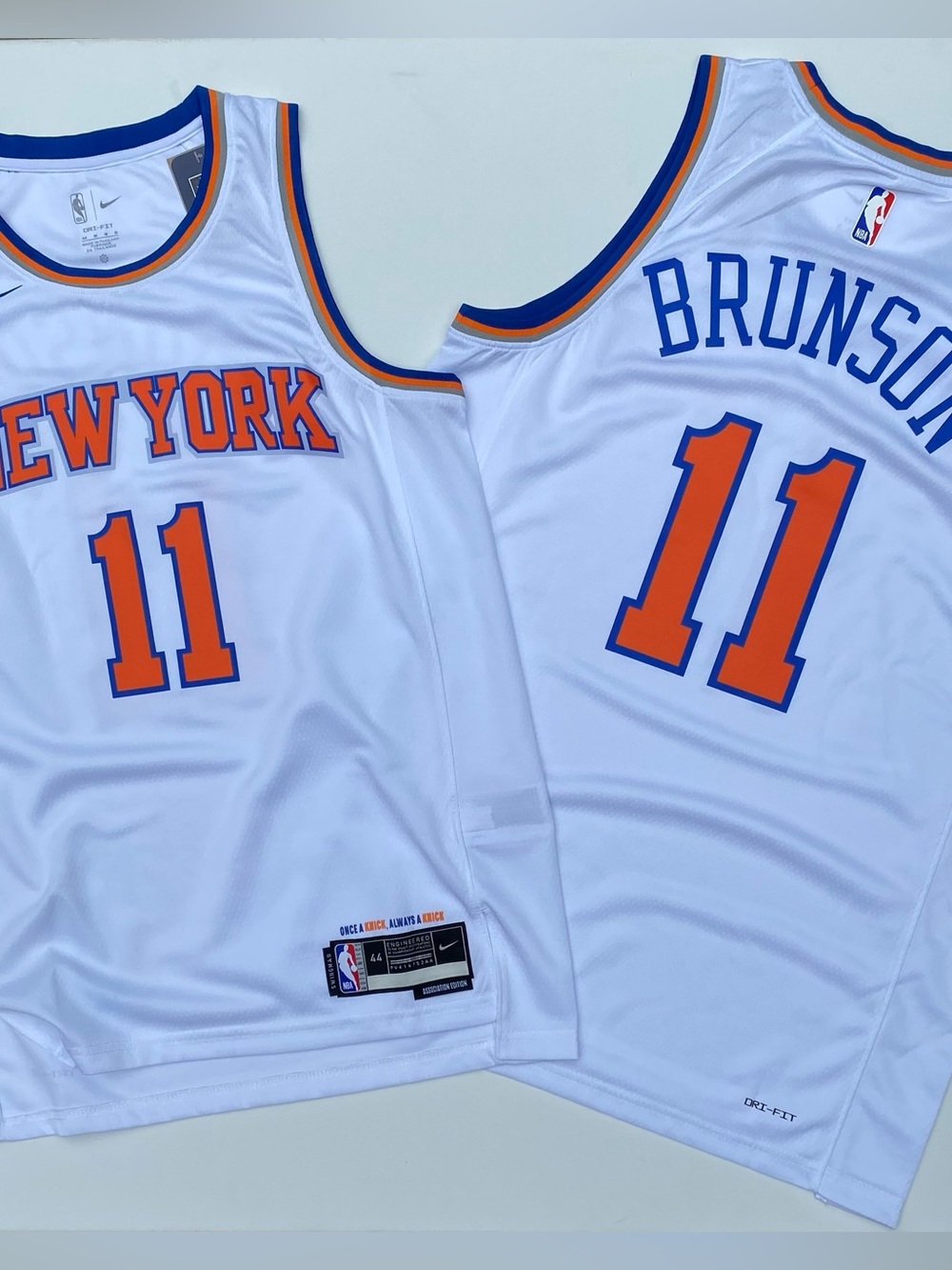 Jalen Brunson New York Knicks Jersey white size S to 2XL